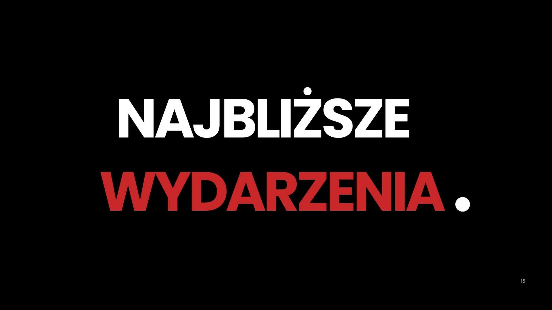 Najbliższe wydarzenia na 2025 rok.