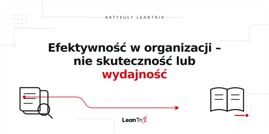 Efektywność w organizacji – nie skuteczność lub wydajność