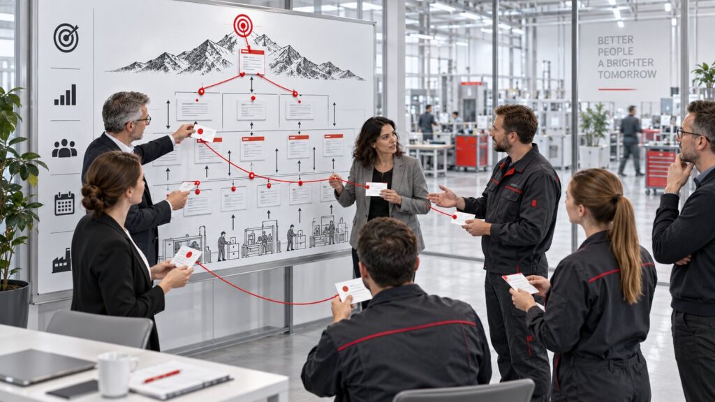 Lean Management – zespół LeanTrix analizujący i doskonalący proces w Gemba