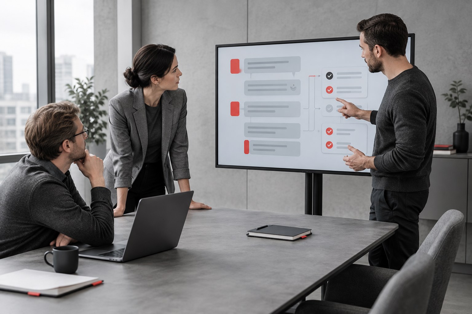 Zespół projektujący współpracę człowieka z AI podczas Human-AI Cognitive Lean Thinking Lab