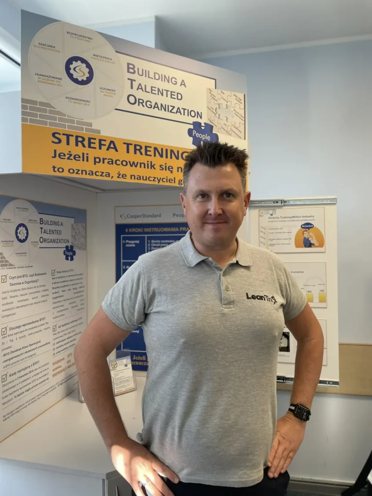 Bartosz Misiurek in the Cooper Standard BTO Room in Bielsko-Biała