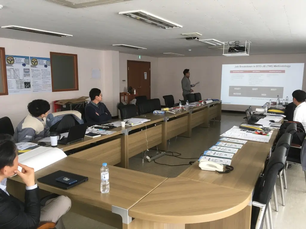 Cooper Standard team working on BTO Job Breakdown in South Korea