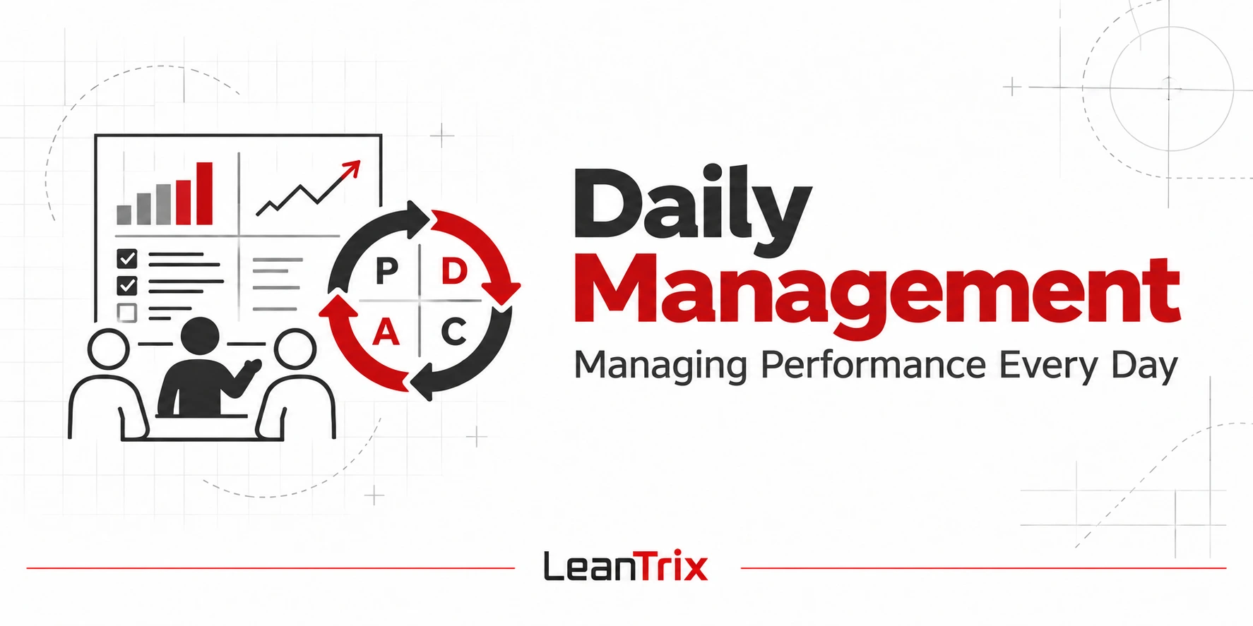 Daily Management: performance boards, team briefings and the PDCA cycle for managing performance every day.