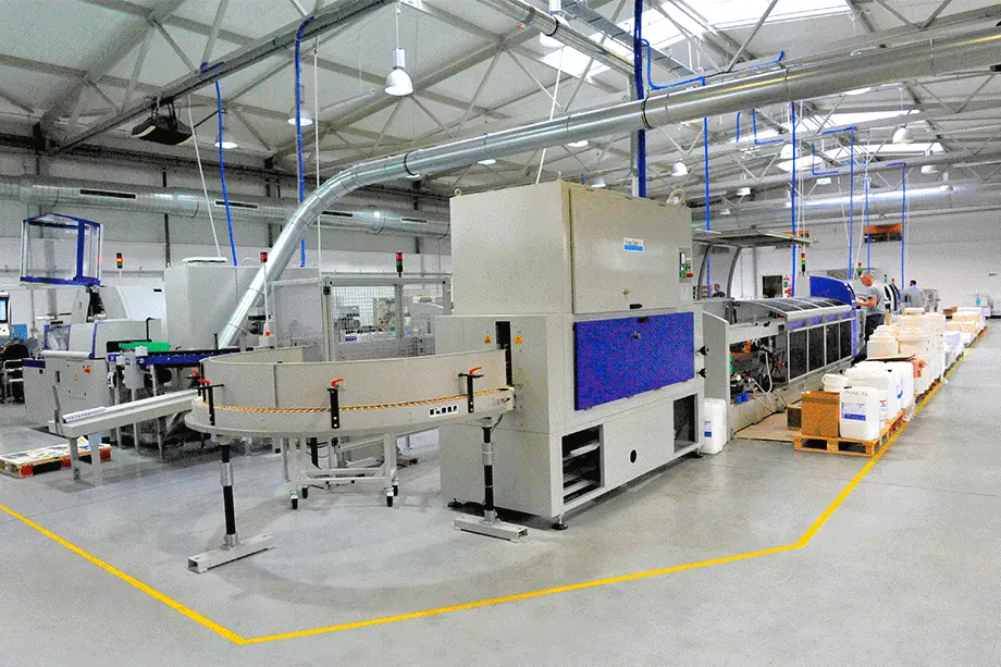 Zautomatyzowana linia produkcyjna w drukarni Edica podczas wdrożenia TOC