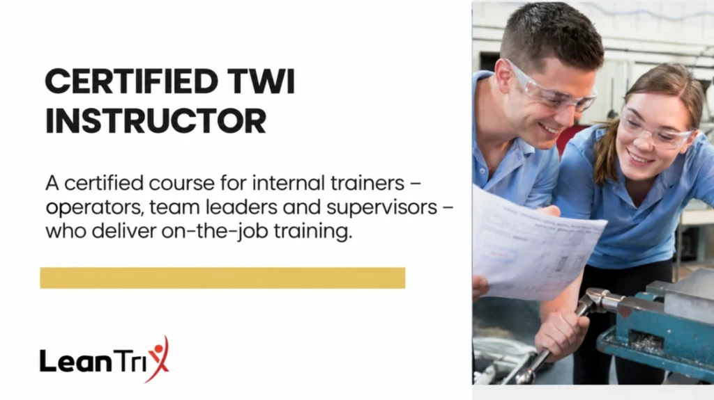 Certified TWI Instructor course for internal trainers, team leaders and supervisors – Leantrix