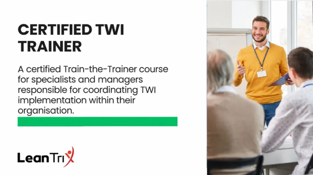 Certified TWI Trainer course for specialists and managers coordinating TWI implementation – Leantrix
